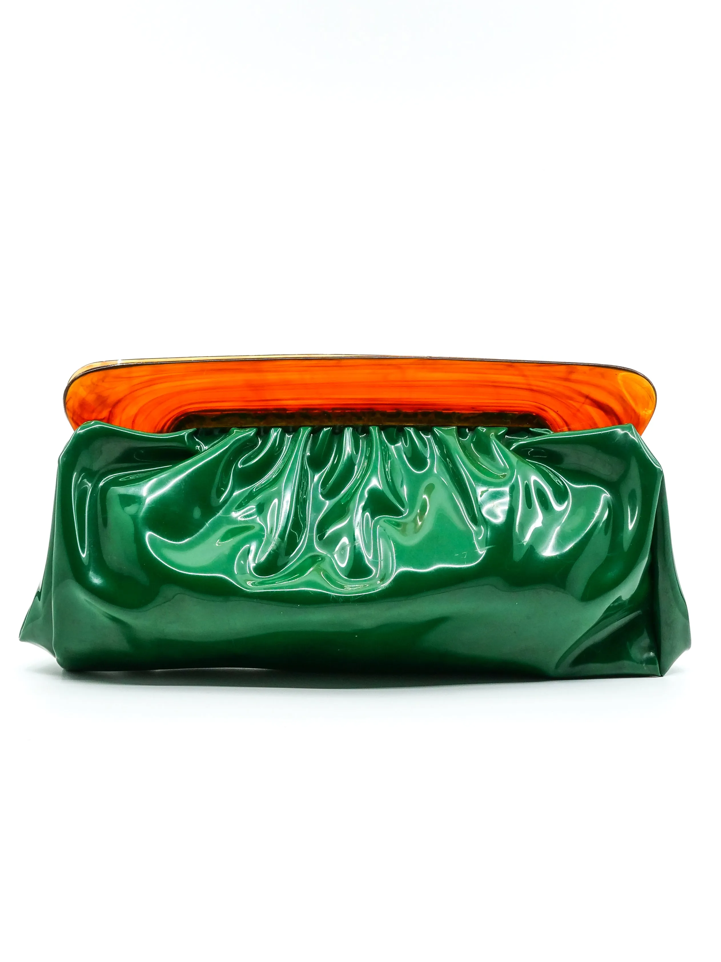 1960's Green Vinyl Clutch