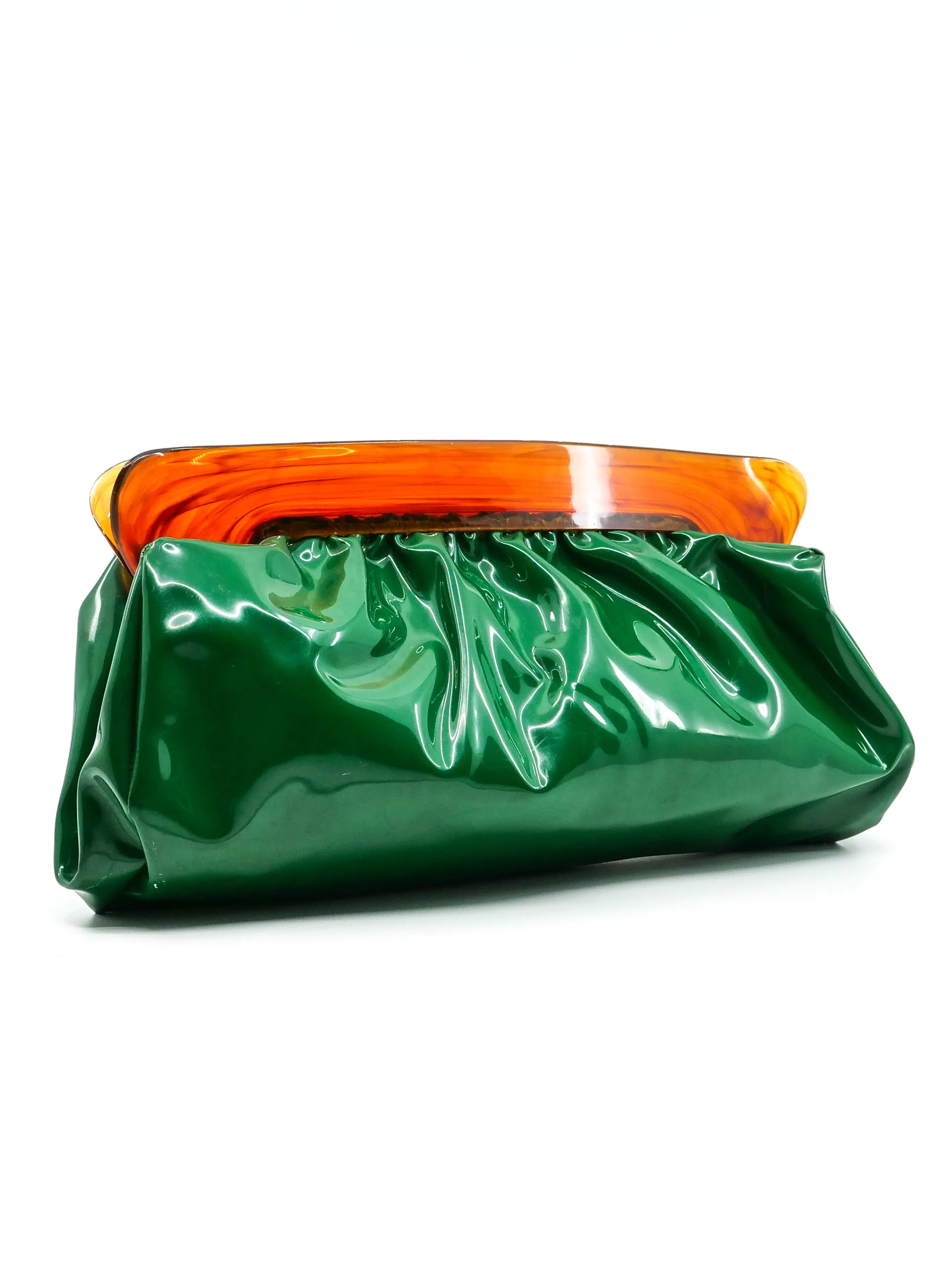 1960's Green Vinyl Clutch