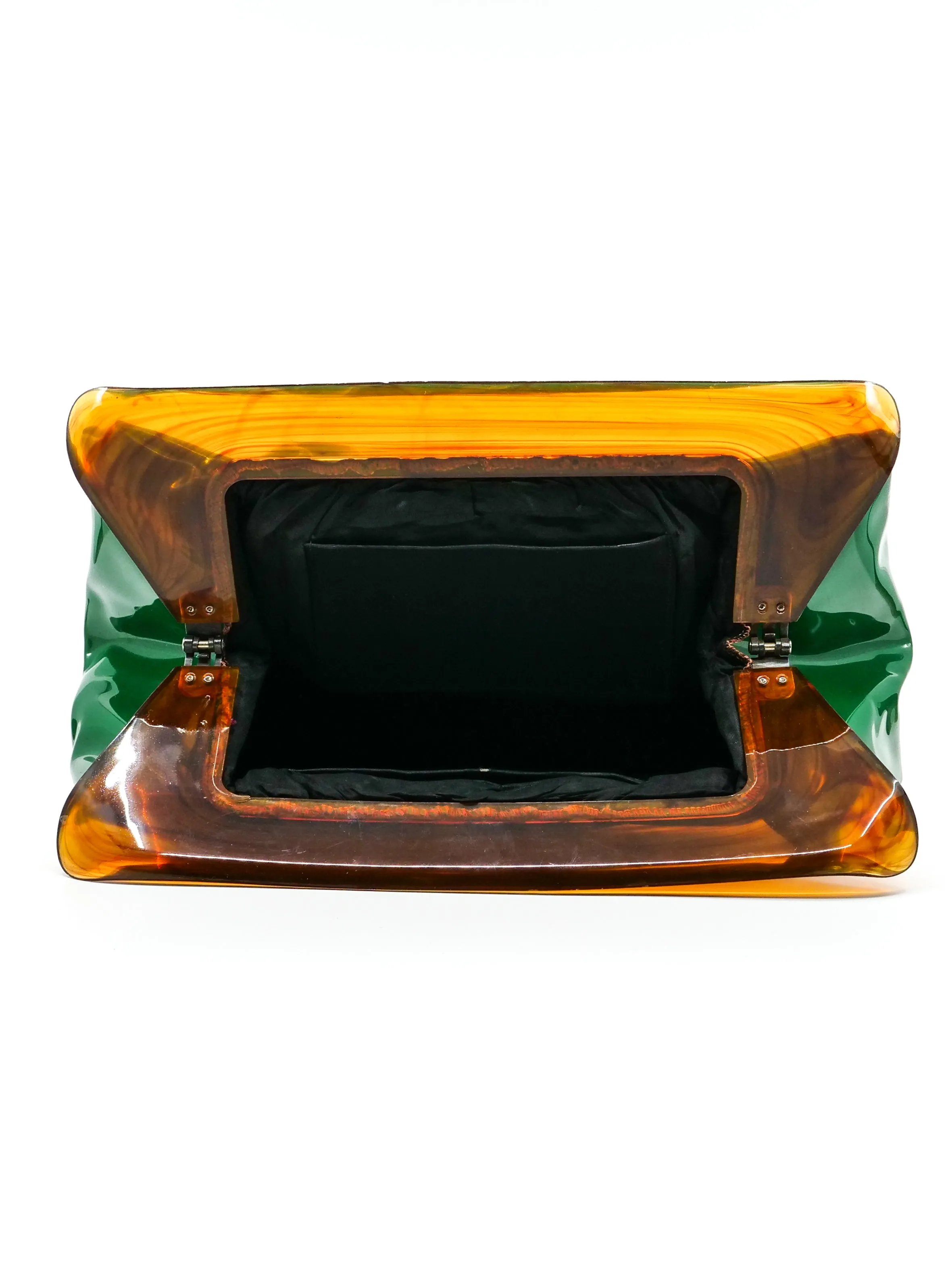 1960's Green Vinyl Clutch