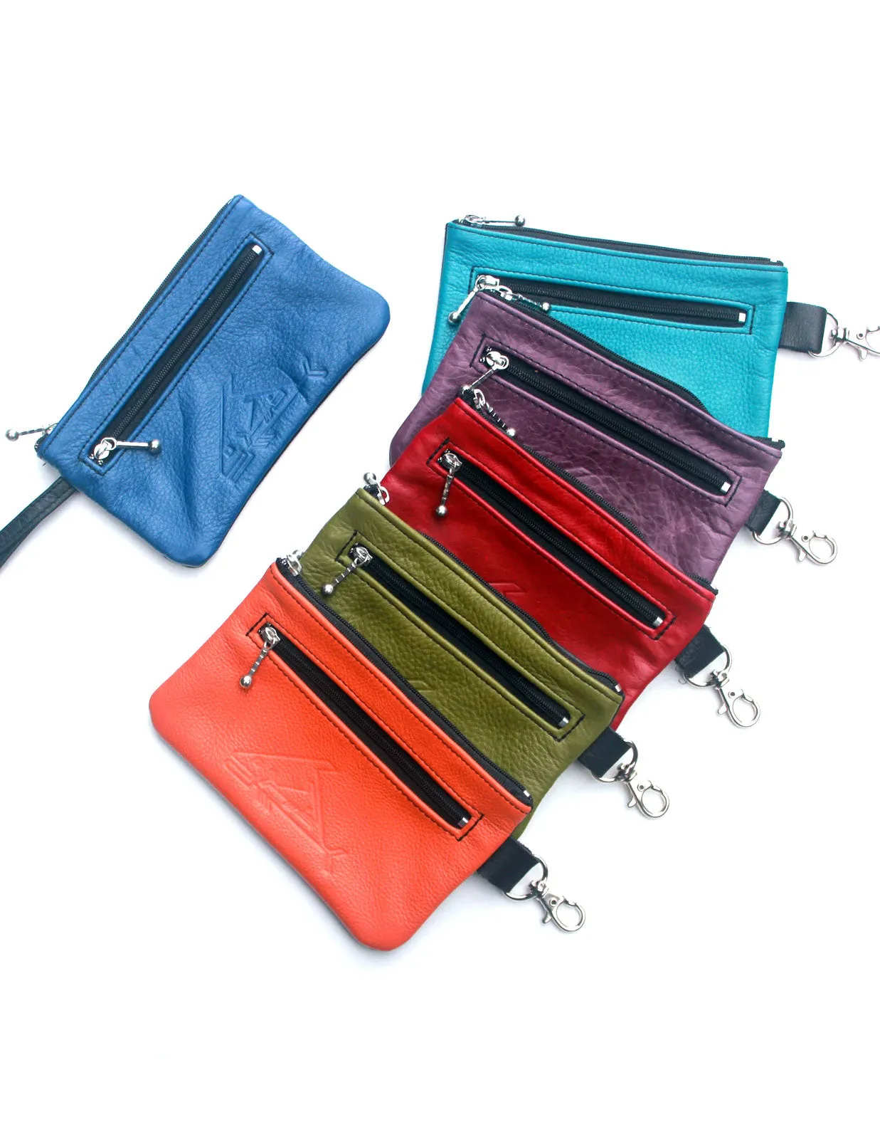 6” Leather Wristlet or Snap Hook Wallet