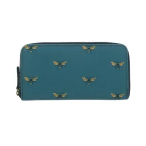 Bees Teal Wallet Purse