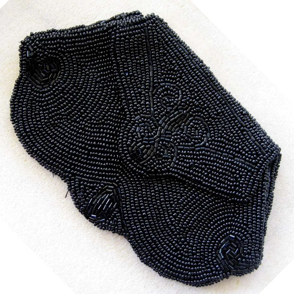Black Seed Bead Purse
