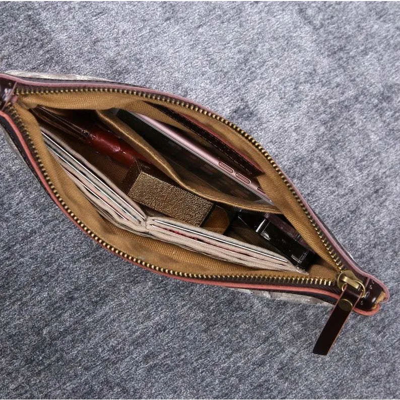 Carpet Clutch & Wristlet Traditional Cream