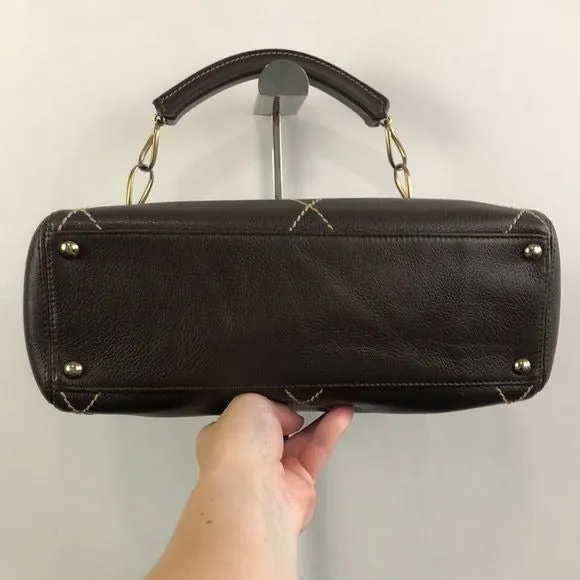 CHANEL Brown Wild Stitch with Chain Strap