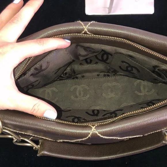 CHANEL Brown Wild Stitch with Chain Strap