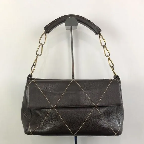 CHANEL Brown Wild Stitch with Chain Strap