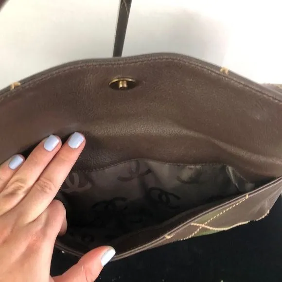 CHANEL Brown Wild Stitch with Chain Strap