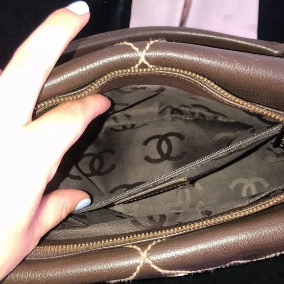 CHANEL Brown Wild Stitch with Chain Strap