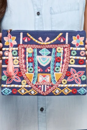Embroidered Clutch