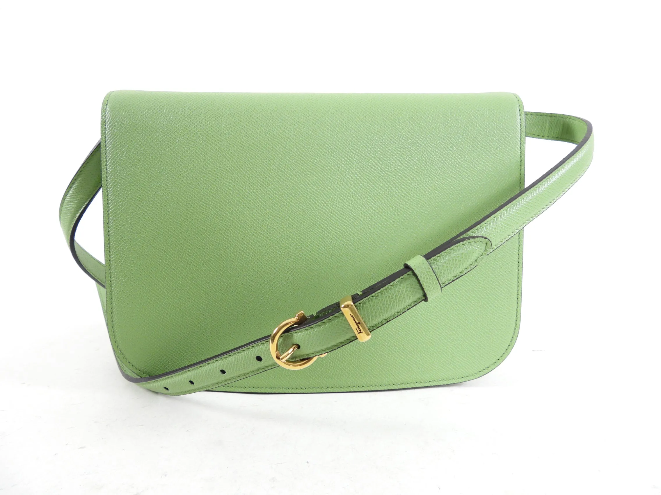 Ferragamo Mint Green Hedren Crossbody Gancini Bag