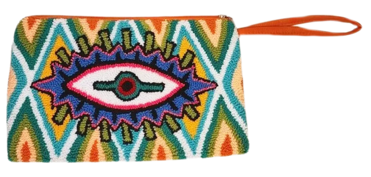 Genevieve Handmade Wayuu Punch-needle Clutch
