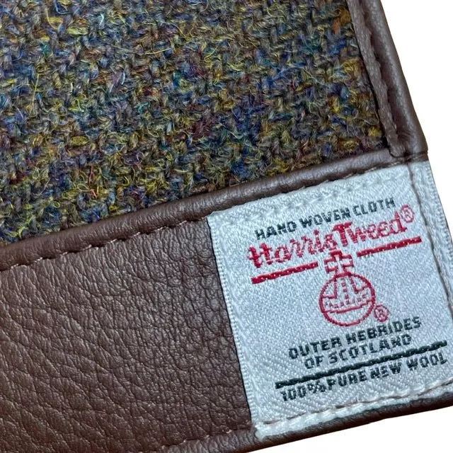 Harris Tweed Wallet - Blue Brown Twill