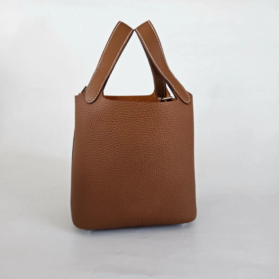 Hermès 18 Picotin Clemence Gold Bag