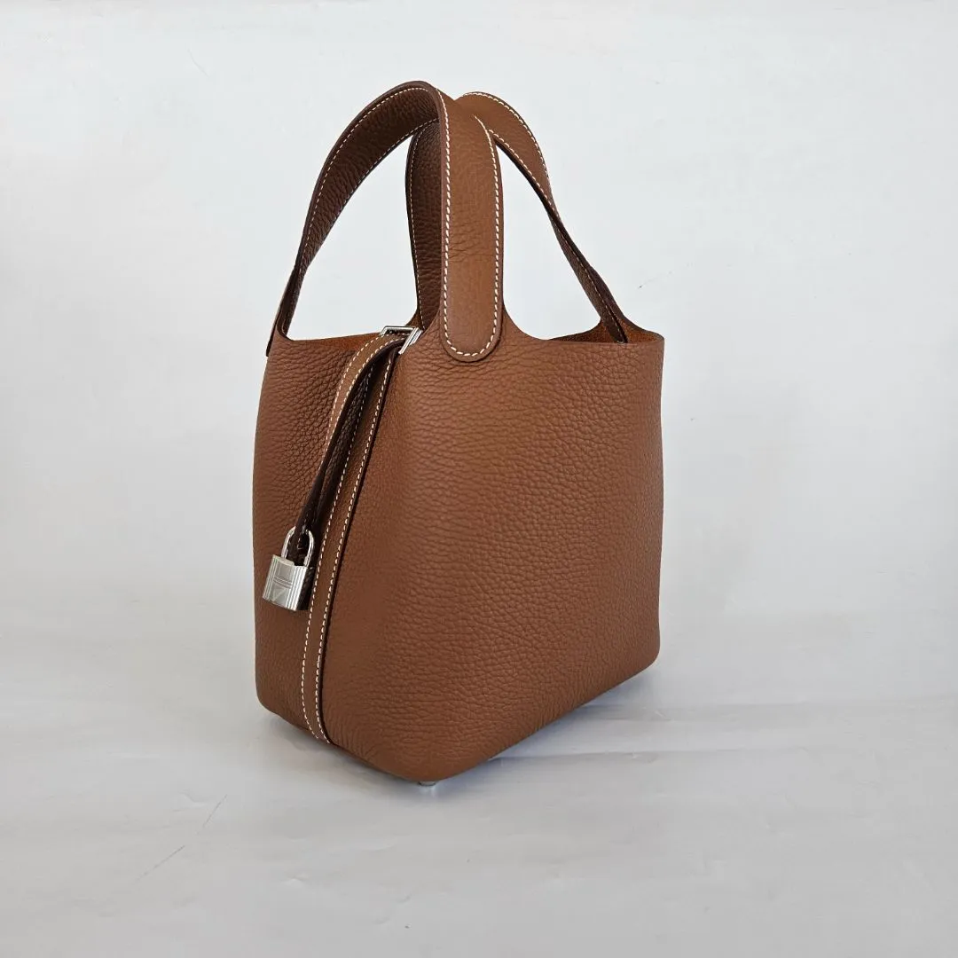 Hermès 18 Picotin Clemence Gold Bag
