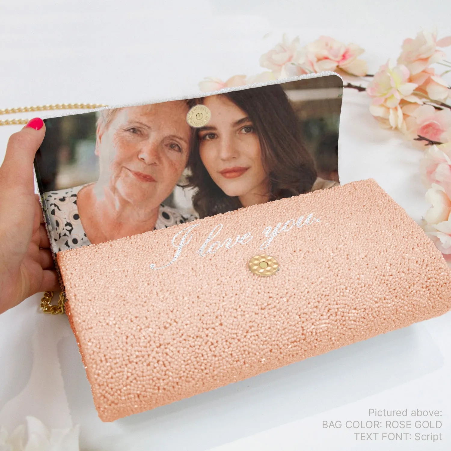 I Love You Mom Clutch Bag - FOG