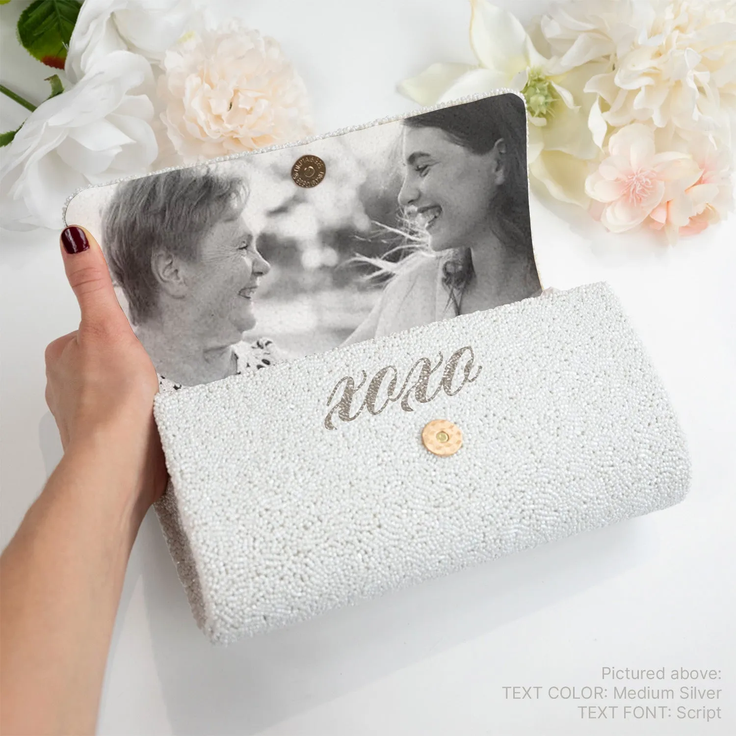 I Love You Mom Clutch Bag - FOG