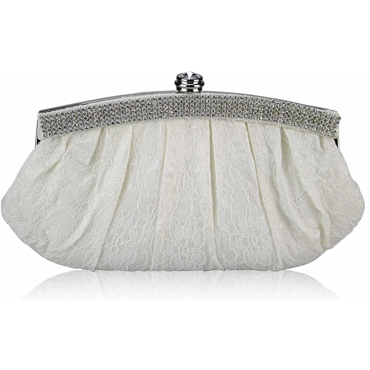 Ivana Lace Frame Clutch Bag
