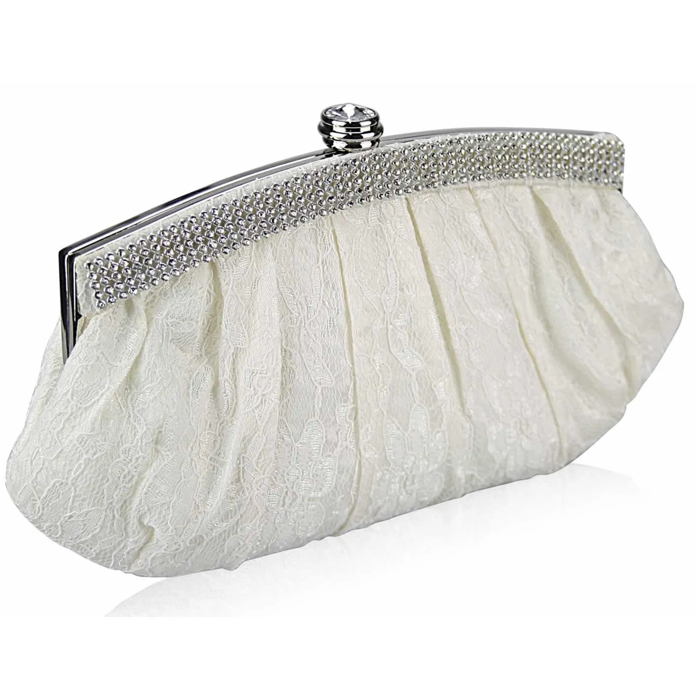 Ivana Lace Frame Clutch Bag