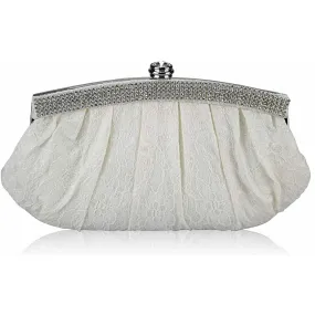 Ivana Lace Frame Clutch Bag