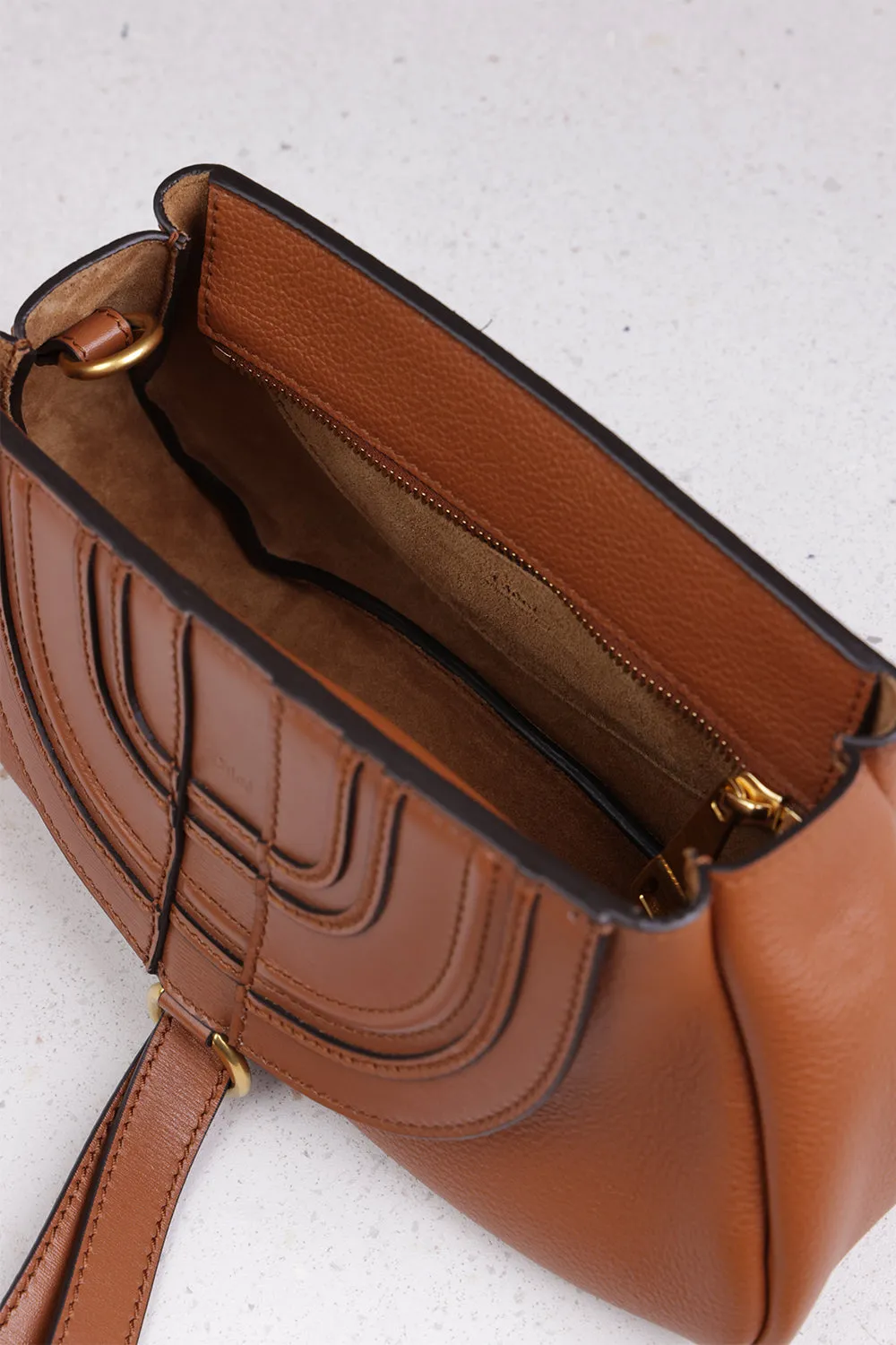 MARCIE SMALL SADDLE BAG | TAN