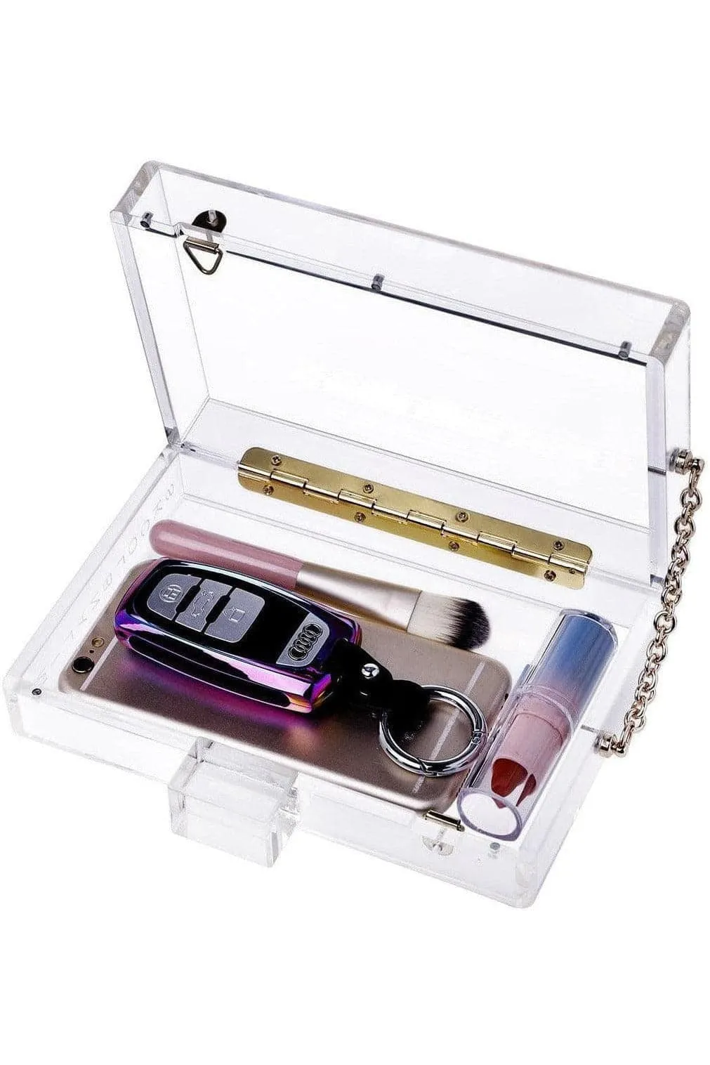 MILANBLOCKS Transparent Acrylic Clear Clasp Clutch
