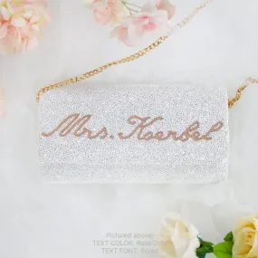 Rose Gold Personalized Hand Beaded Clutch (FOG)