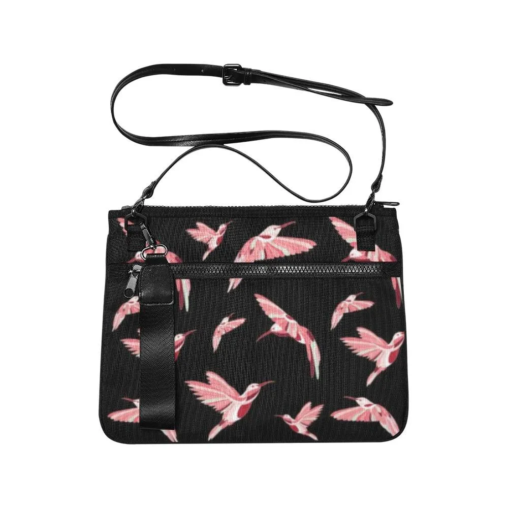 Strawberry Black Slim Clutch Bag