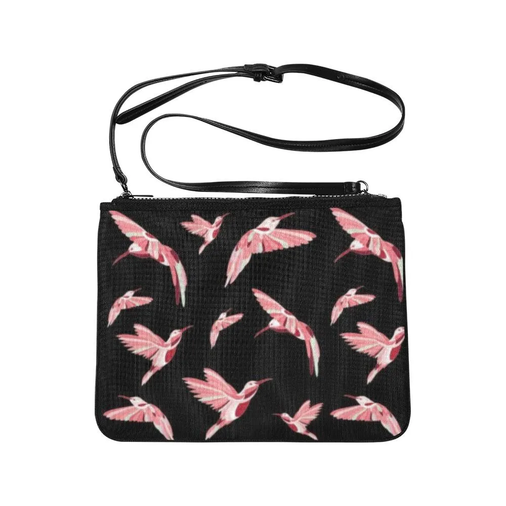 Strawberry Black Slim Clutch Bag