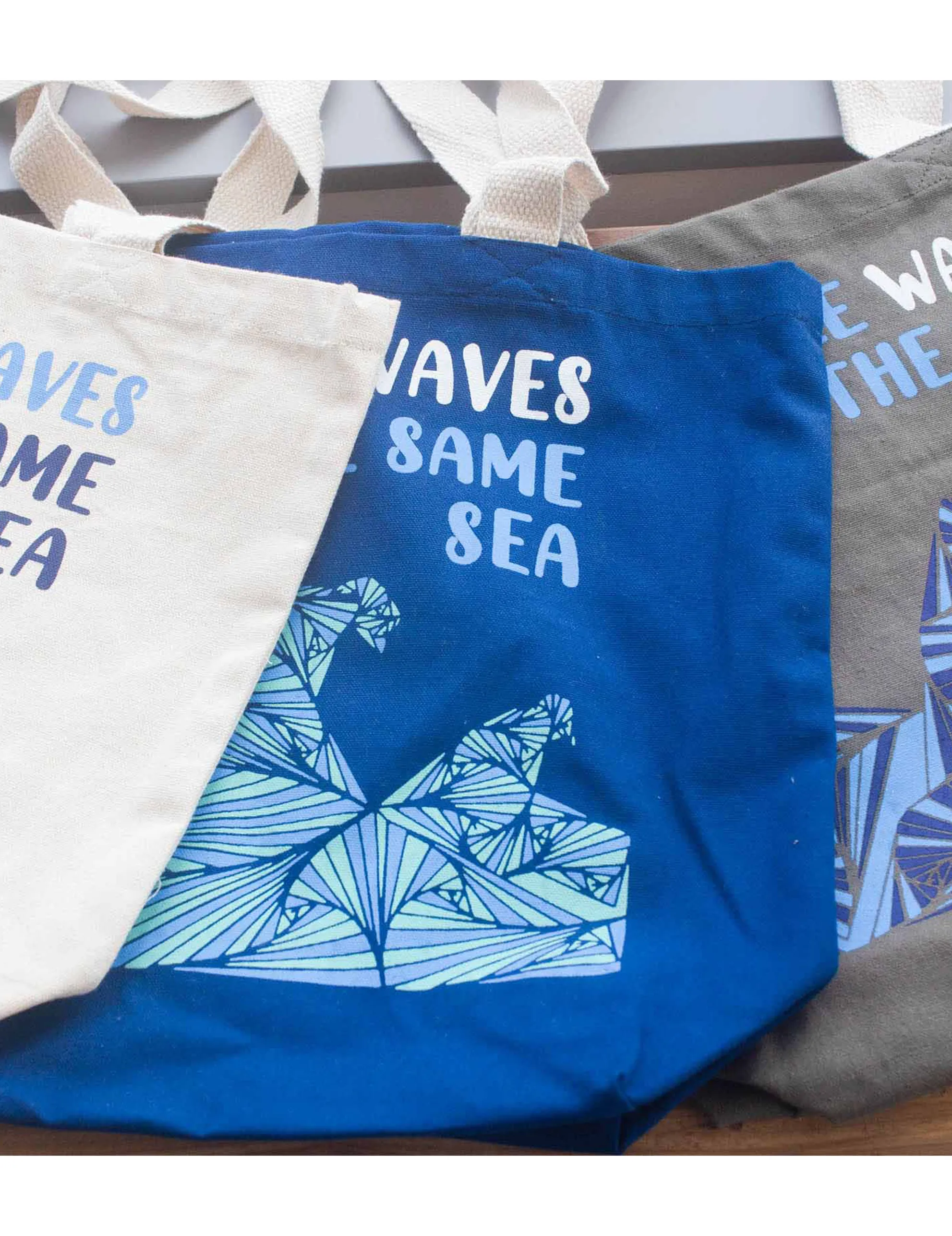 Tote Bag Indkøbspose - We are Waves Grey